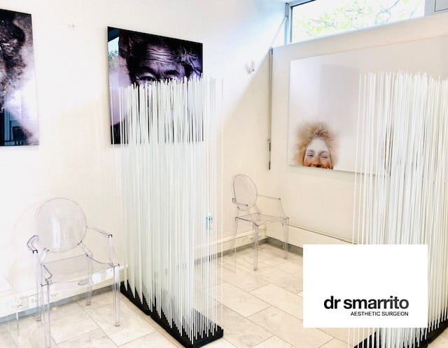 Salle d'attente RIVIERAclinic Vevey – chirurgie esthétique Dr Smarrito