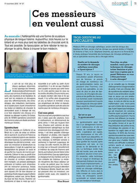 article sur la gynécomastie Dr SMARRITO  